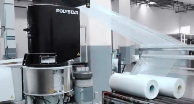 Máquina de reciclaje en Italia para film plástico en rollos de LLDPE